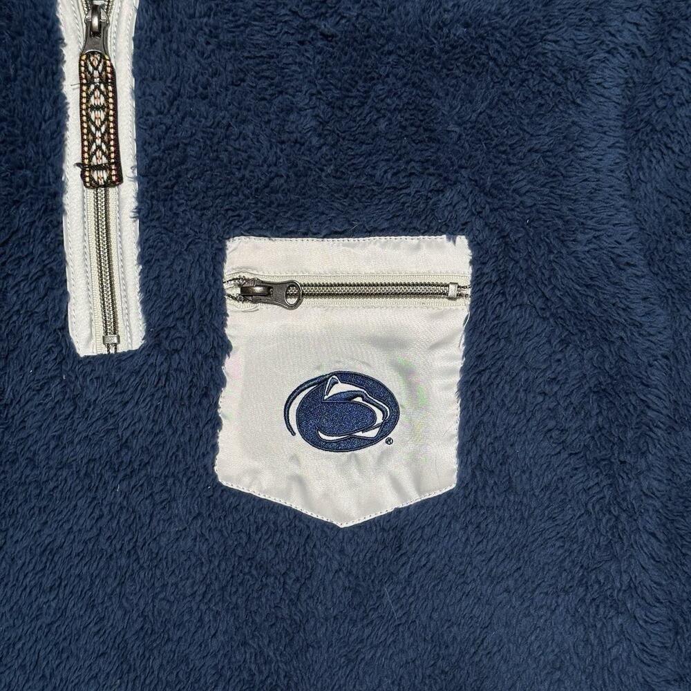 Penn State Nittany Lions 1/4 Zip Sherpa Sweater Women’s Small Tribal Zipper - Picture 3 of 8
